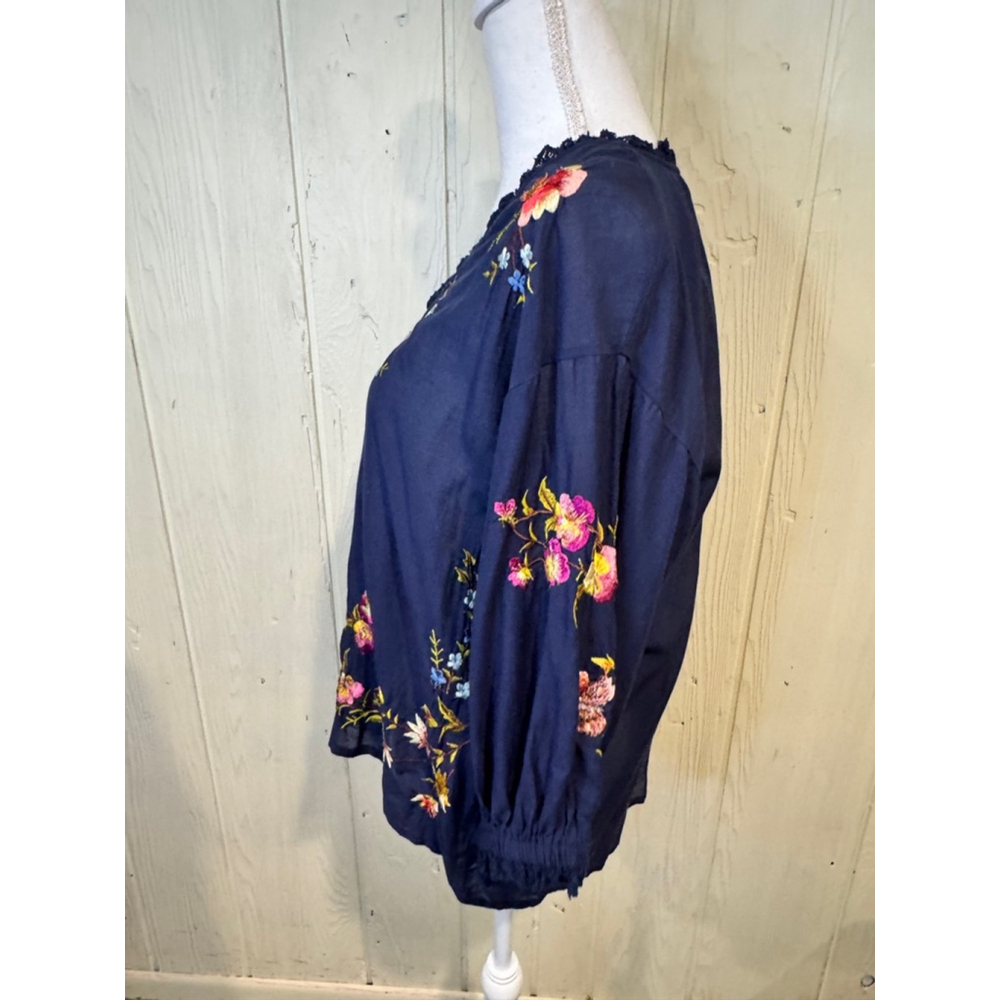 Sundance Florentina Embroidery Butterfly Lace Blouse Medium - Picture 10 of 14